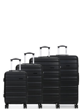 Ensemble 4 valises rigides extensibles Minneapolis 3 Noir