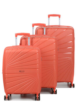 Ensemble 3 valises rigides extensibles Abidjan Corail