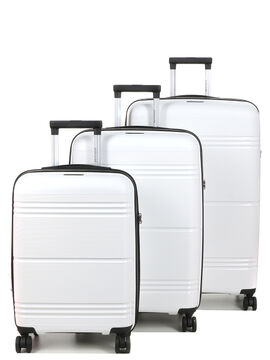 Ensemble 3 valises rigides extensibles Izmir Blanc