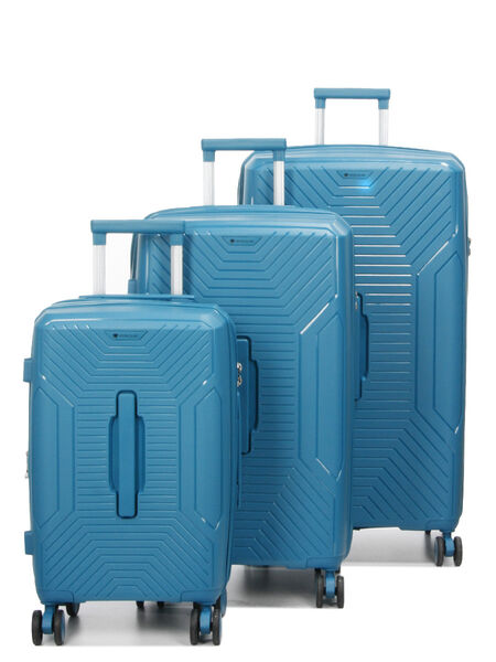 Ensemble 3 valises rigides Koh Tao Trunk Bleu P�trole