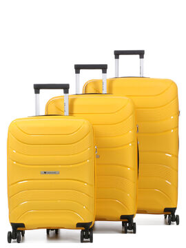 Ensemble 3 valises rigides Syros Jaune