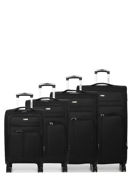 Ensemble 4 valises souples extensibles Horta 3 Noir