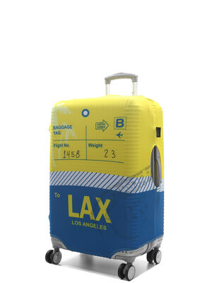 Housse de valise Airtex To Los Angeles LAX - M Jaune LAX