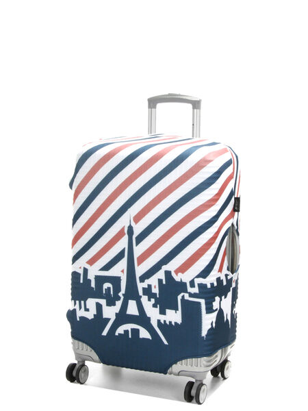 Housse de valise extensible Paris - M Blanc