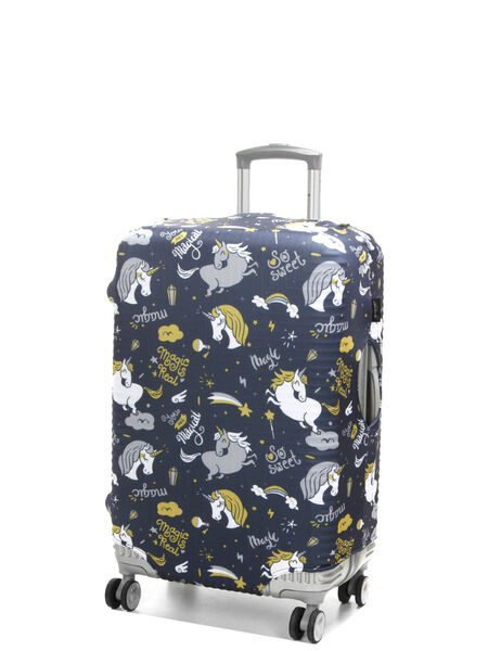 Housse de valise extensible Licorne - M Noir
