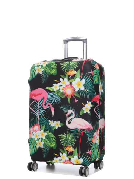 Housse de valise extensible Tropical Flamingo M