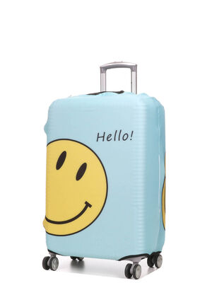 Housse de valise Periea Smiley Face M Bleu Drag�e