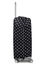 Housse de valise extensible Black with White Dots L Noir