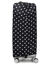 Housse de valise extensible Black with White Dots L Noir