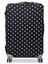 Housse de valise extensible Black with White Dots L Noir