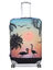 Housse de valise extensible Sunset Flamingos L Orange