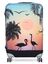 Housse de valise extensible Sunset Flamingos L Orange