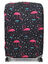 Housse de valise extensible Black with Pink Flamingos XL Noir