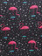 Housse de valise extensible Black with Pink Flamingos XL Noir