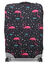 Housse de valise extensible Black with Pink Flamingos XL Noir