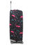 Housse de valise extensible Black with Pink Flamingos XL Noir