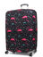 Housse de valise extensible Black with Pink Flamingos XL Noir