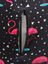 Housse de valise extensible Black with Pink Flamingos XL Noir