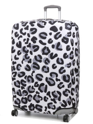 Housse de valise Periea Silver Leopard XL Blanc