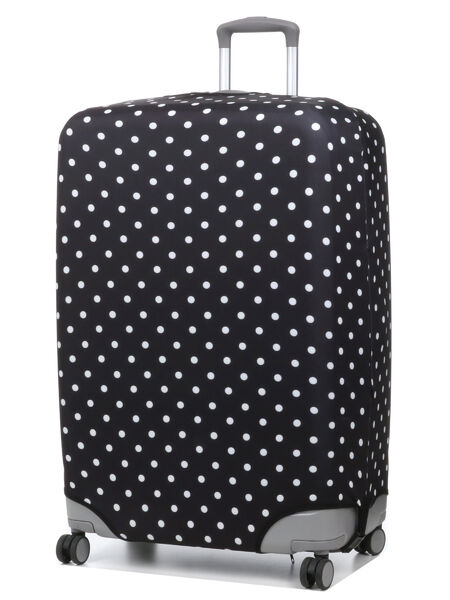Housse de valise extensible Black with White Dots XL