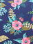 Housse de valise extensible Dark Blue with Flowers XL Marine
