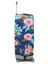 Housse de valise extensible Dark Blue with Flowers XL Marine