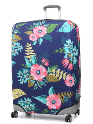 Housse de valise Periea Dark Blue with Flowers XL Marine
