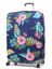 Housse de valise extensible Dark Blue with Flowers XL Marine
