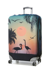 Housse de valise Periea Sunset Flamingos L Orange