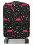 Housse de valise extensible Black with Pink Flamingos S Noir