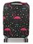 Housse de valise extensible Black with Pink Flamingos S Noir