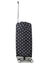Housse de valise extensible Black with White Dots M Noir