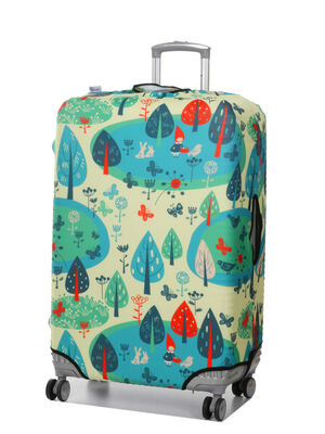 Housse de valise Periea Yellow and Blue Woodland L Vert