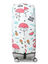 Housse de valise extensible White with Summer Flamingos L Blanc Blanc