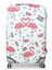 Housse de valise extensible White with Summer Flamingos L Blanc Blanc