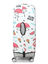 Housse de valise extensible White with Summer Flamingos L Blanc Blanc