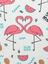 Housse de valise extensible White with Summer Flamingos M Blanc Blanc