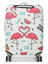 Housse de valise extensible White with Summer Flamingos S Blanc Blanc