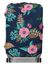 Housse de valise extensible Dark Blue with Flowers M Marine Marine