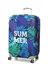 Housse de valise extensible Green and Blue Palm Leaves L Bleu