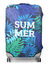 Housse de valise extensible Green and Blue Palm Leaves L Bleu
