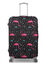 Housse de valise extensible Black with Pink Flamingos L Noir
