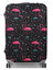Housse de valise extensible Black with Pink Flamingos L Noir