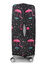 Housse de valise extensible Black with Pink Flamingos L Noir