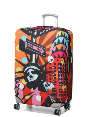 Housse de valise Periea Pop Art Statue of Liberty L Jaune
