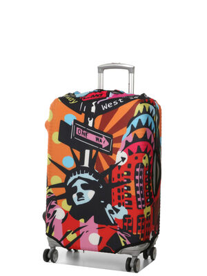 Housse de valise Periea Pop Art Statue of Liberty M Jaune