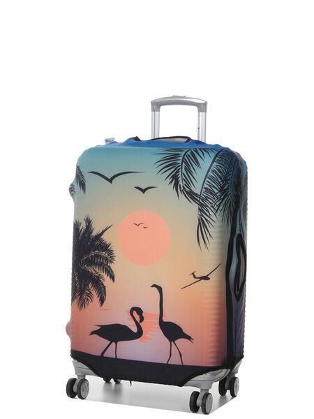 Housse de valise extensible Sunset Flamingos M