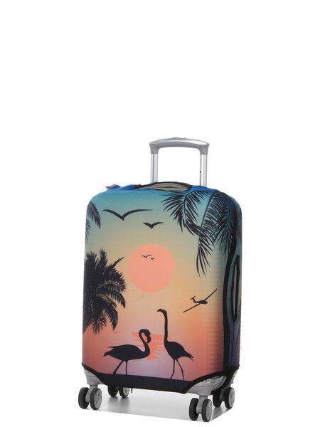 Housse de valise extensible Sunset Flamingos S
