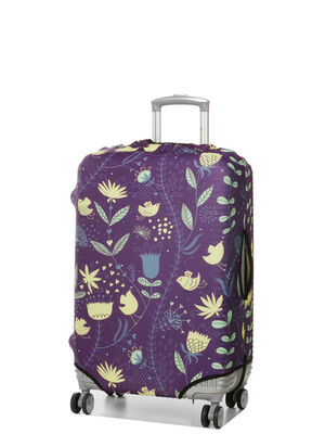 Housse de valise Periea Purple with Yellow Birds M Violet