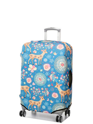 Housse de valise Periea Blue Animals M Bleu